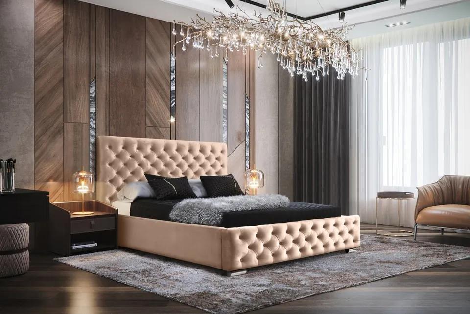 Dizajnová čalúnená posteľ GIOVANNA 160x200