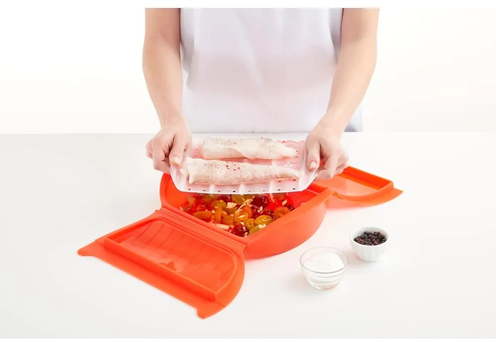 Silikónová nádoba na varenie v pare – Lékué