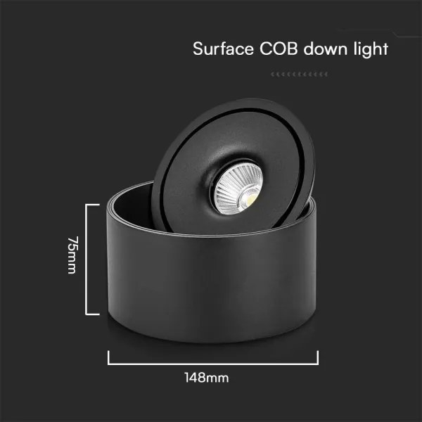 LED Bodové svietidlo LED/20W/230V 3000/4000/6400K čierna