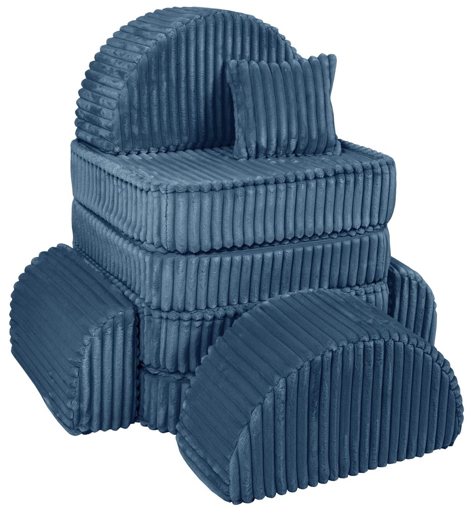 MeowBaby® Churros detská pohovka Max, Midnight Blue