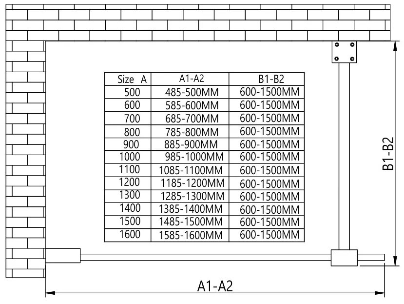 Erga Paris, sprchová zástena Walk-In 130x200 cm s poličkou a vešiakom na uteráky, 8mm číre sklo, chrómový profil, ERG-V02-PARIS-130x200-CL-CR-BAR