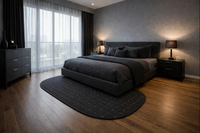 Vopi, Kusový koberec Udinese antracit ovál, 200x300, šedá, chodba / predsieň