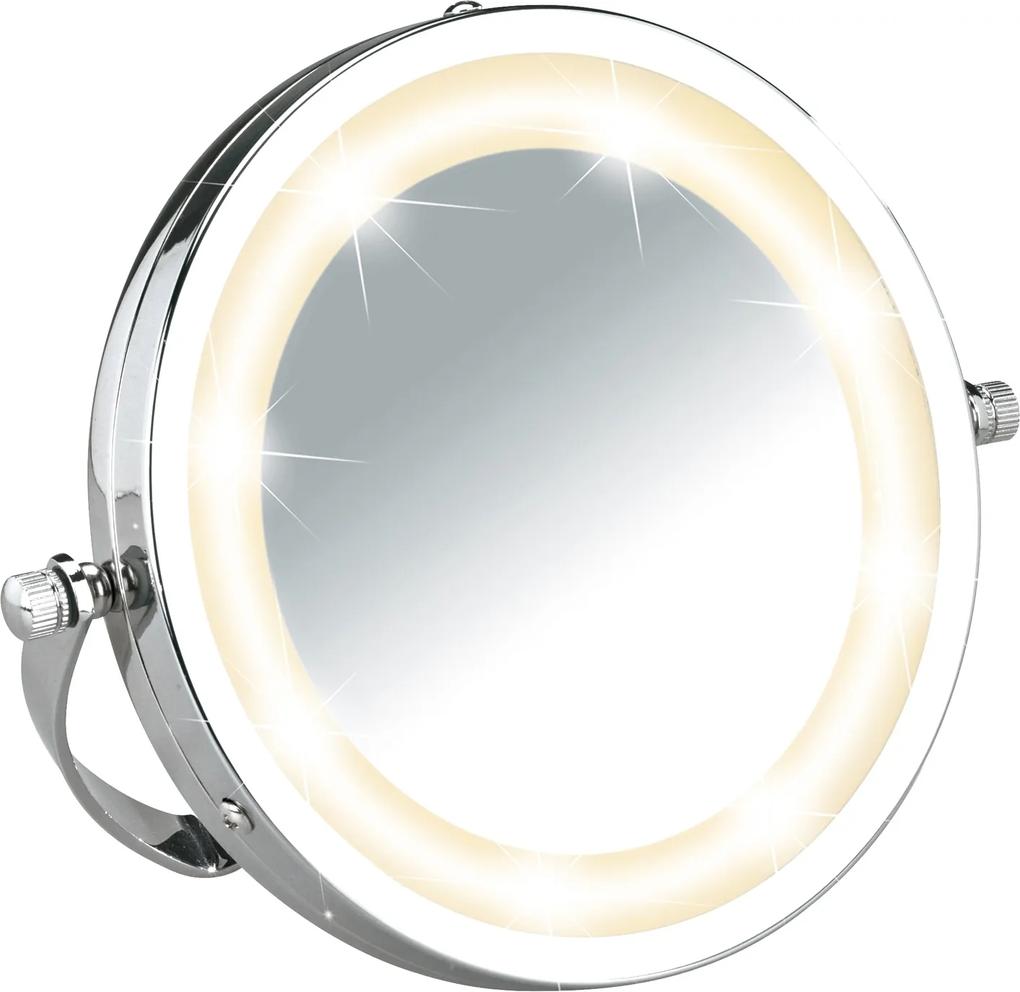 WENKO LED kozmetické zrkadlo BROLO nerez 4x16x18,5 cm