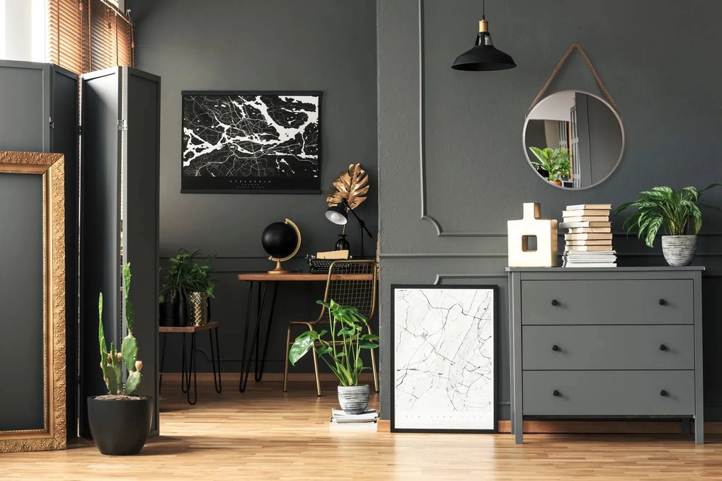 Dekorstudio Strieborné okrúhle zrkadlo na lane