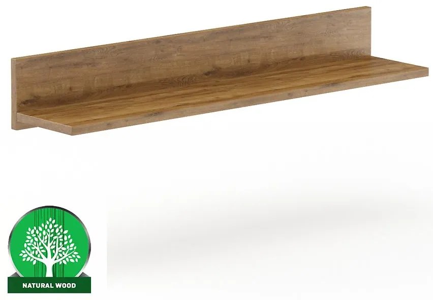 Nástenná polica SOSNA PK152 120x18x25 dub