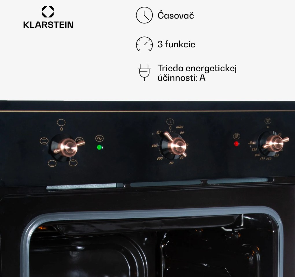 Klarstein Vilhelmine, vstavaná rúra, 55 l, energet. trieda A, čierna