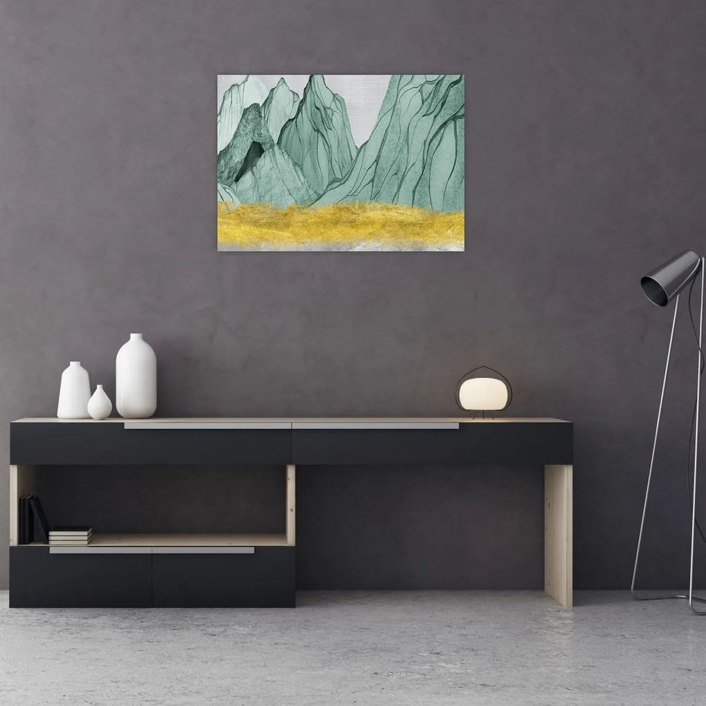 Obraz - Smaragdové hory N⁰1 (70x50 cm)
