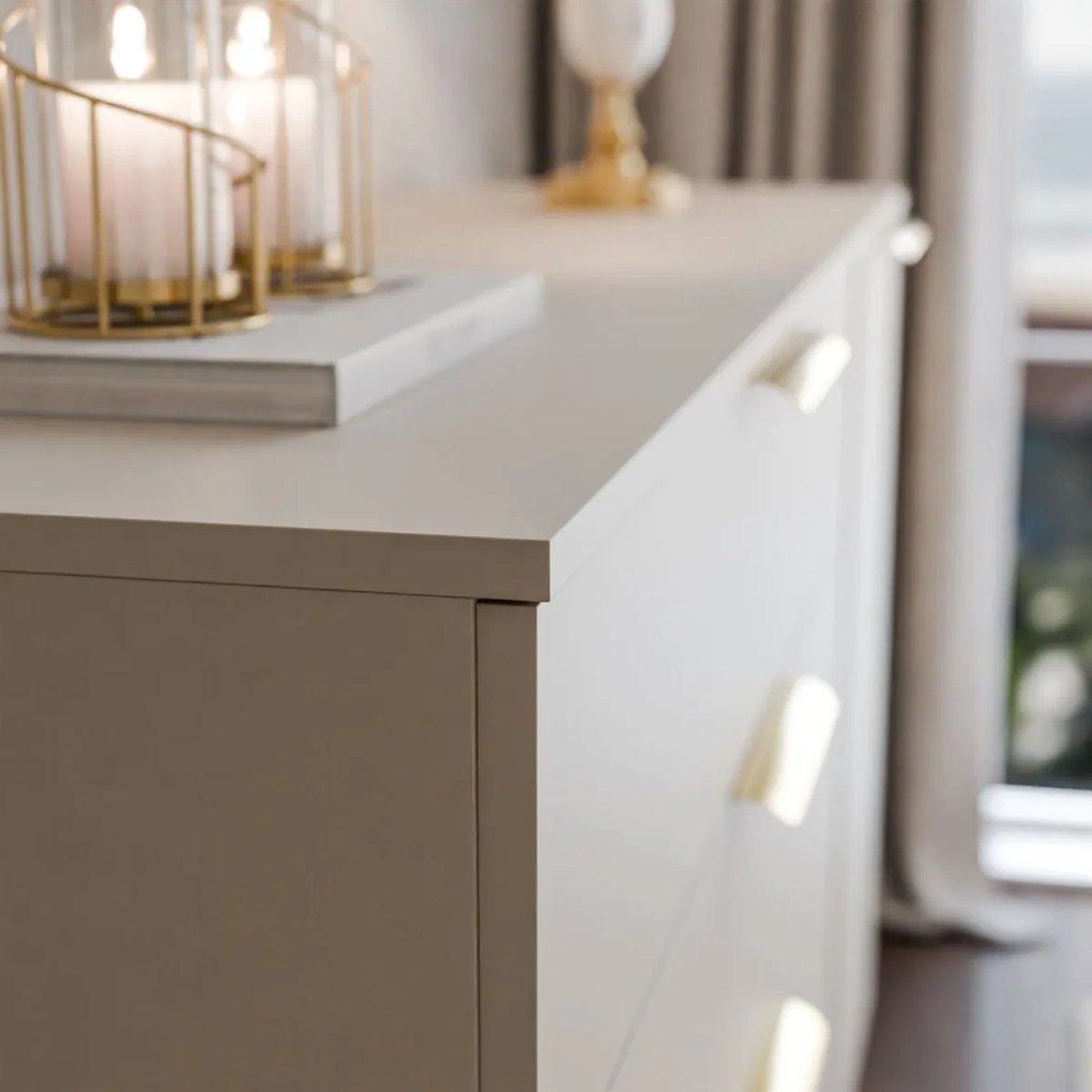 KOMODA MARION 2S KAŠMÍR LED NA NOŽIČKÁCH 138 cm