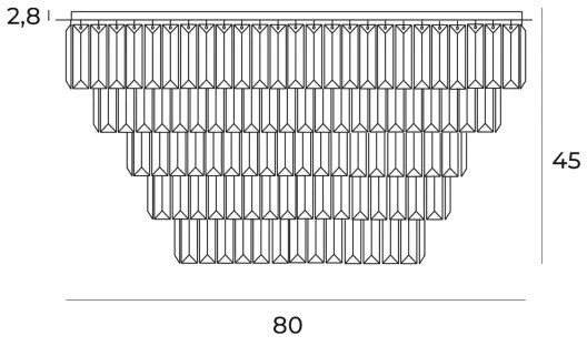 MAXLIGHT C0225 - Stropné svietidlo MONACO 16xG9/40W/230V pr. 80 cm chróm
