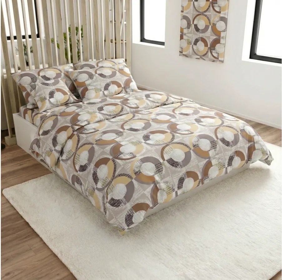 Obliečky z mikrovlákna CIRELLO hnedo-sivé Rozmer obliečky: 70 x 90 cm | 140 x 220 cm