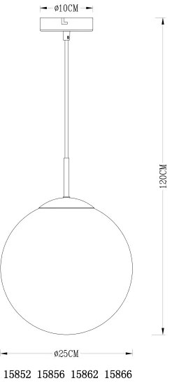 GLOBO 15856 - Luster na lanku VARUS 1xE27/40W/230V