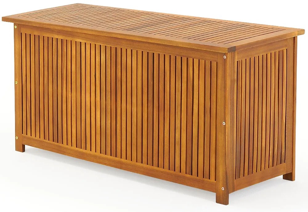 Casaria Drevený úložný box ACACIA, 117x50x59cm, prírodná hnedá