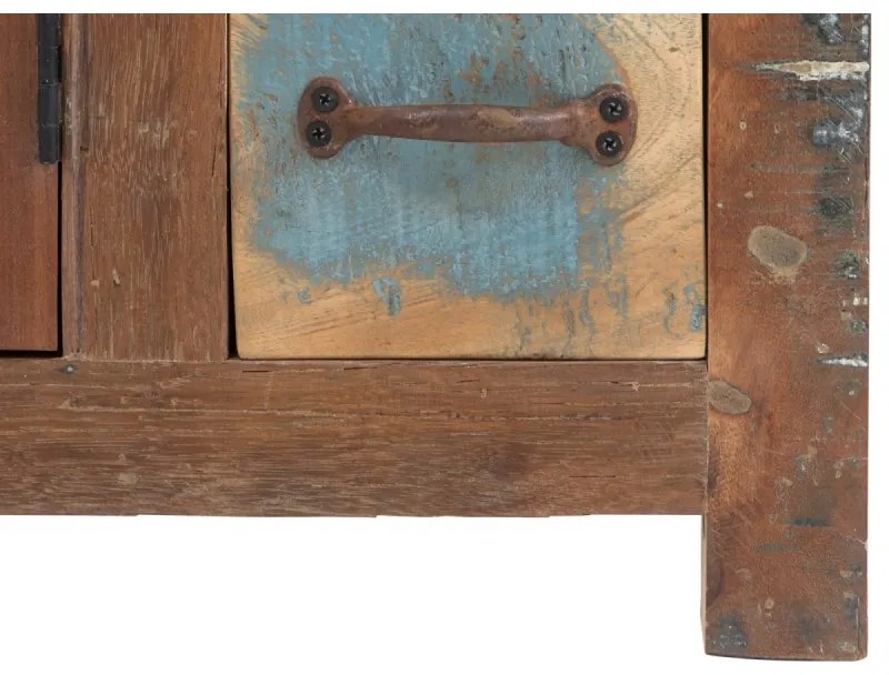 furniture-nabytek.cz - Masívna pod umývadlová skrinka Sumana z recyklovaného dreva, lakovaná, hnedá – 130×50×75 cm