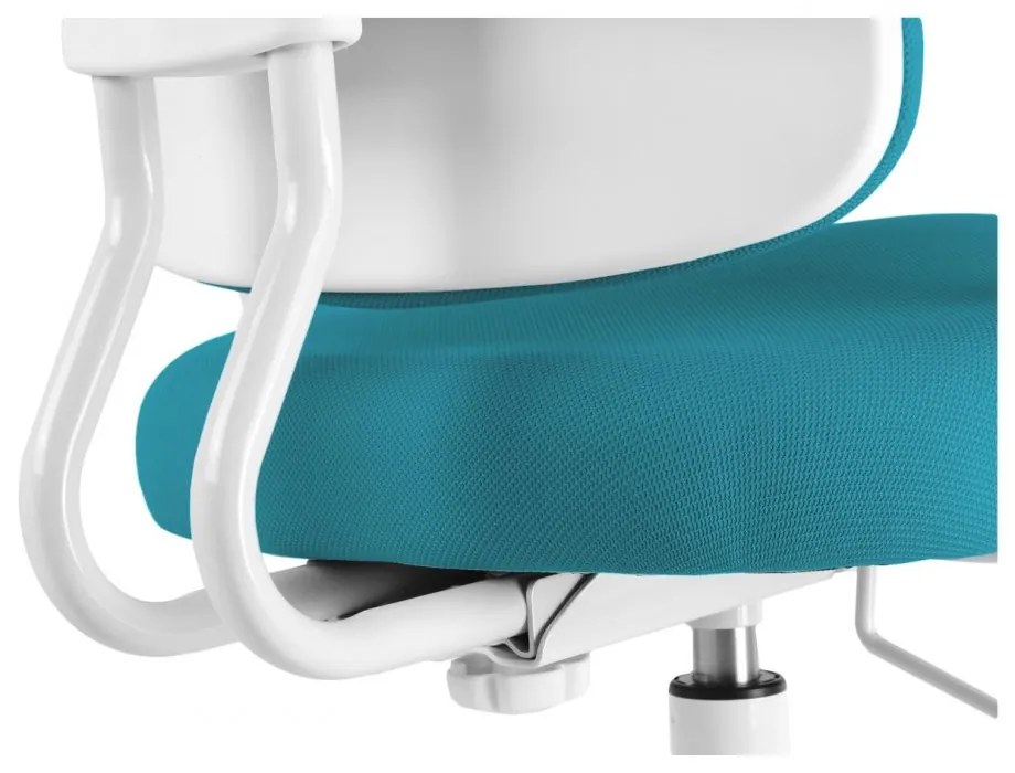 Detská rastúca stolička Neoseat KIDDY THREE — látka, prateľný poťah, tyrkysová