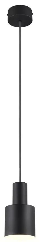 Čierne závesné svietidlo s kovovým tienidlom ø 12 cm Agudo – Trio