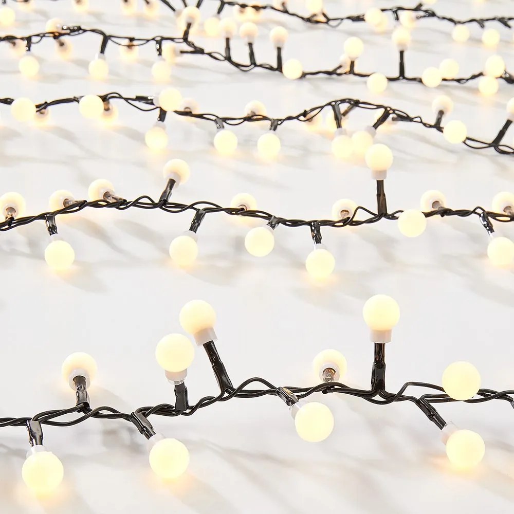 WHITE BULBS Svetelná reťaz vonkajšie mini žiarovky 300 svetiel
