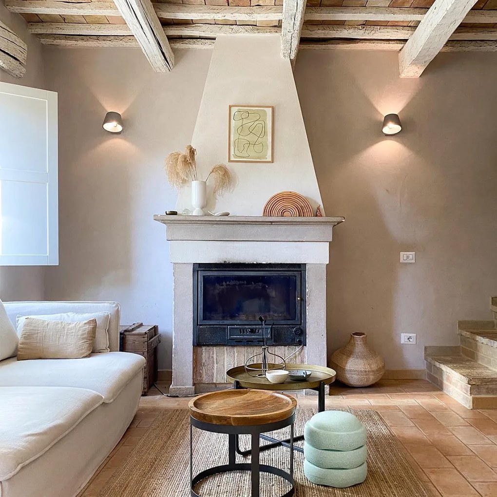 Priemyselná nástenná lampa betón - Cup