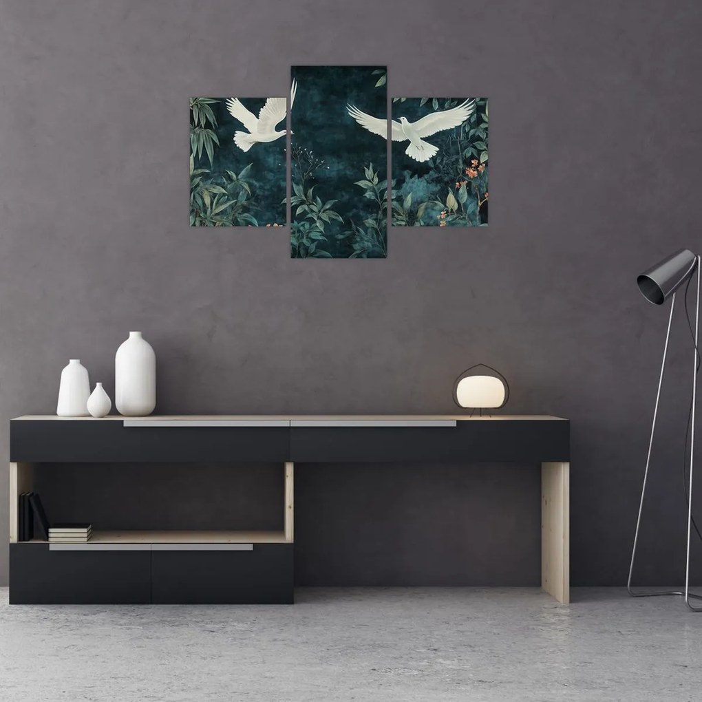 Obraz - Dve holubice (90x60 cm)
