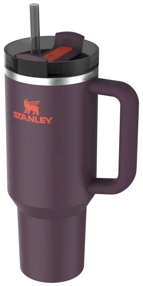 Tmavofialová termoska so slamkou z nehrdzavejúcej ocele 1,18 l Quencher H2.0 FlowState Tumbler Plum – Stanley