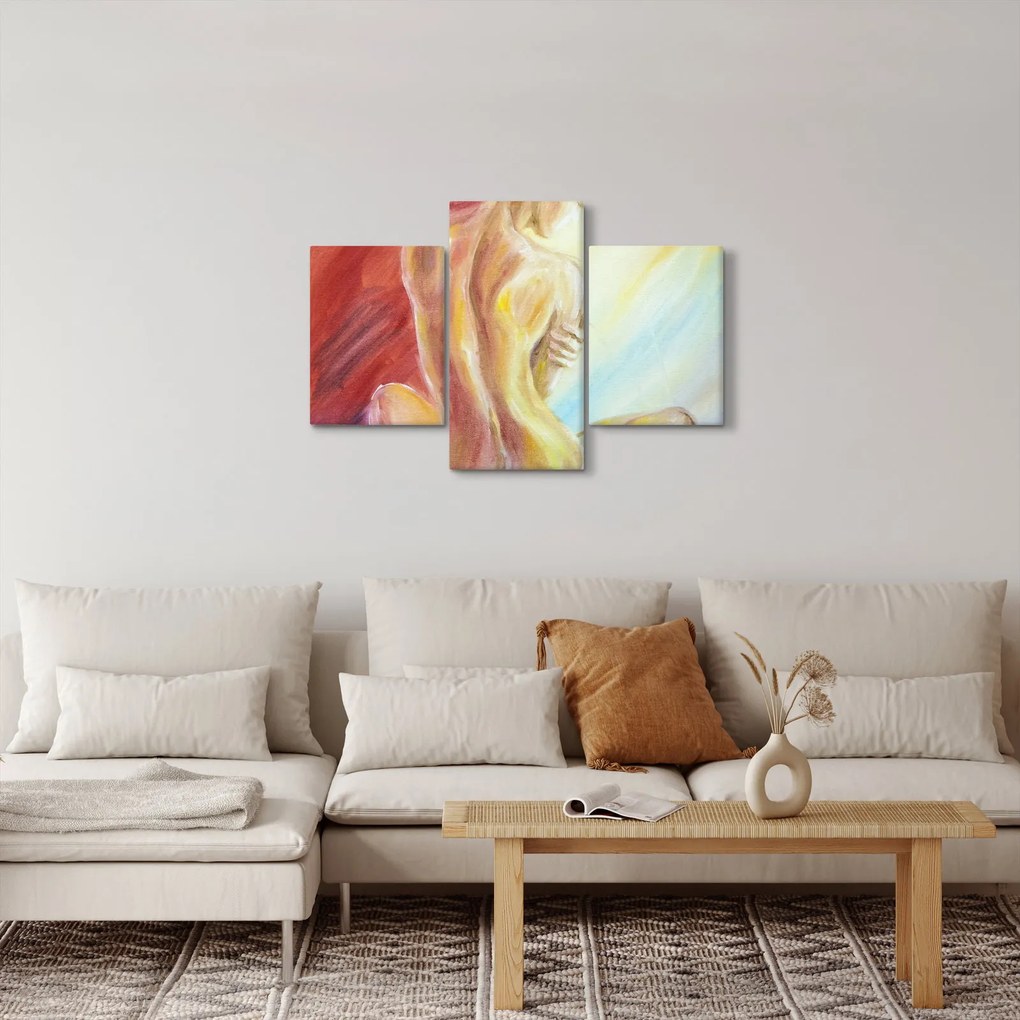 Obraz odpočívajúce ženy, olejomaľba (90x60 cm)