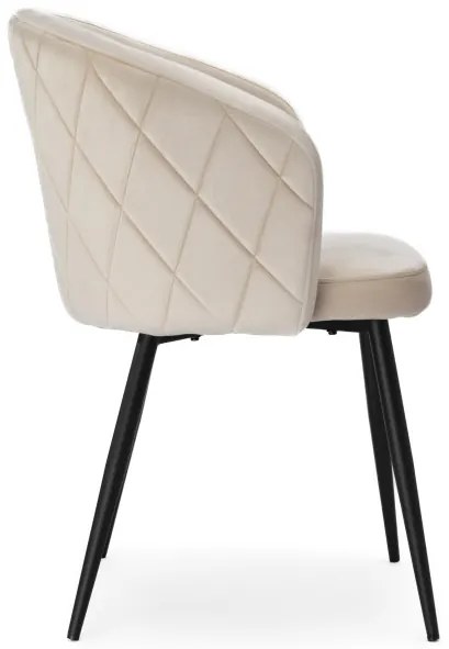 Jedálenská stolička HAMPTON zamatová, béžová