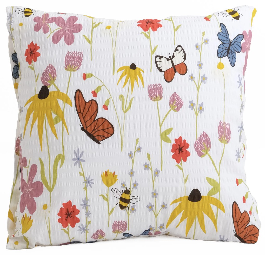 Krepová obliečka na vankúš Renforcé 40 × 40 cm - Motýliky