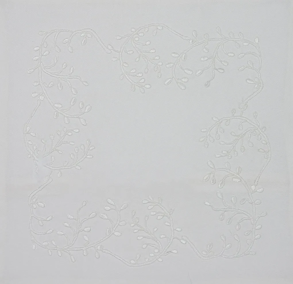 Dekoračná obliečka na vankúš LEAFY LACE 40x40 cm, biela