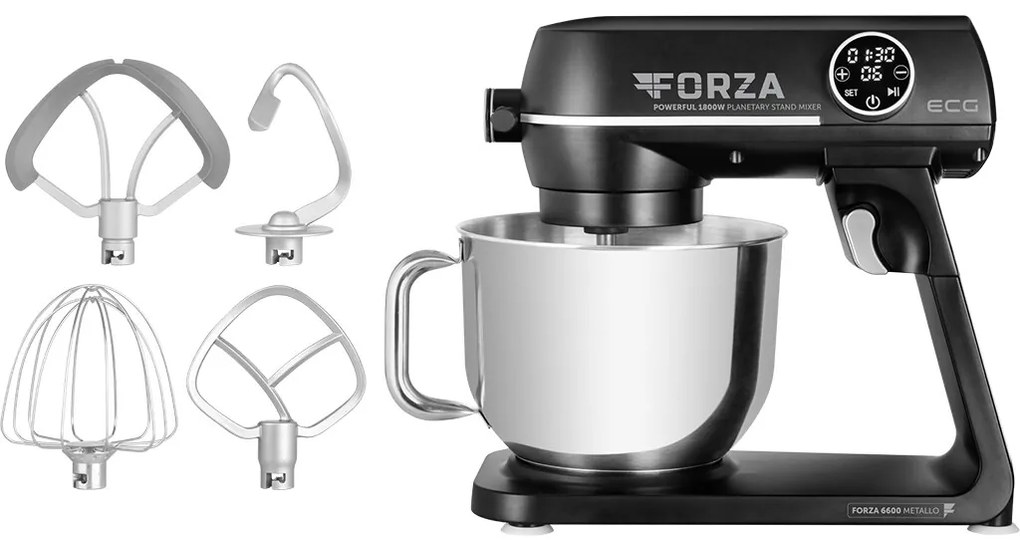 ECG Forza 6600 kuchynský robot Metallo Nero
