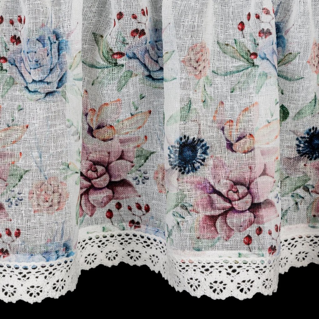 KRÁTKA ZÁCLONA NA PÁSKE DORA 150X30 CM VIACFAREBNÁ