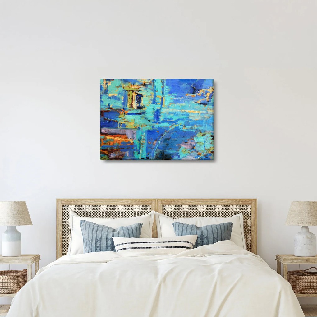 Obraz - Abstraktné olejomaľba (70x50 cm)
