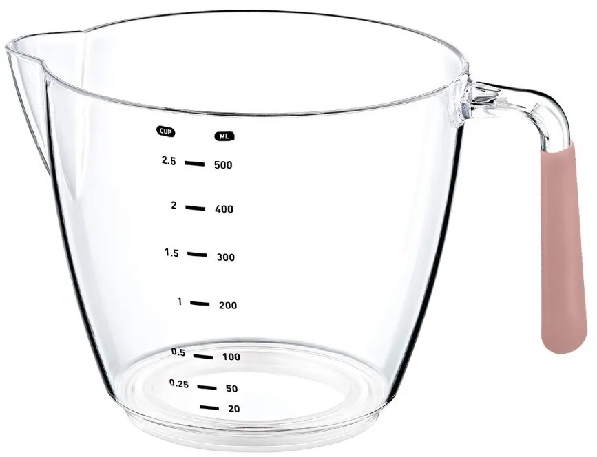 Plastová odmerka 0,5 l ružová