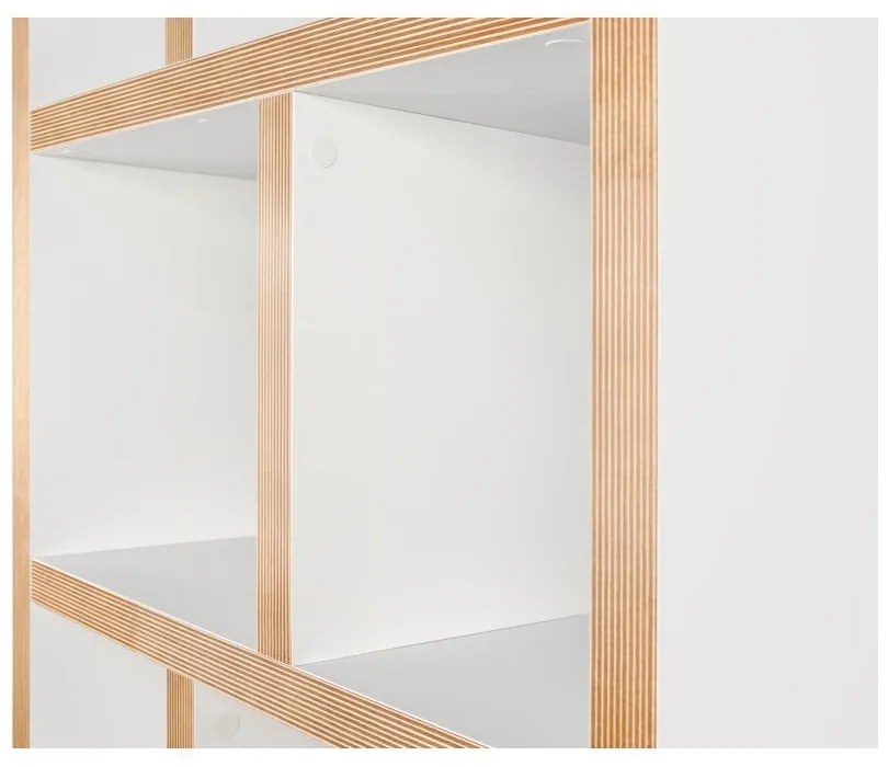 Knižnica v bielo-prírodnej farbe 70x198 cm Berlin – TemaHome