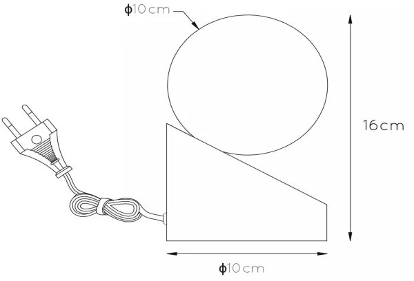 Lucide 45561/01/70 - Stolná lampa LEN 1xG9/33W/230V