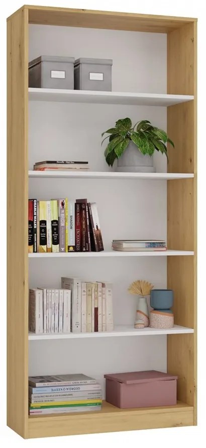 Regál Onyx R80 80 cm dub remeselný/biely