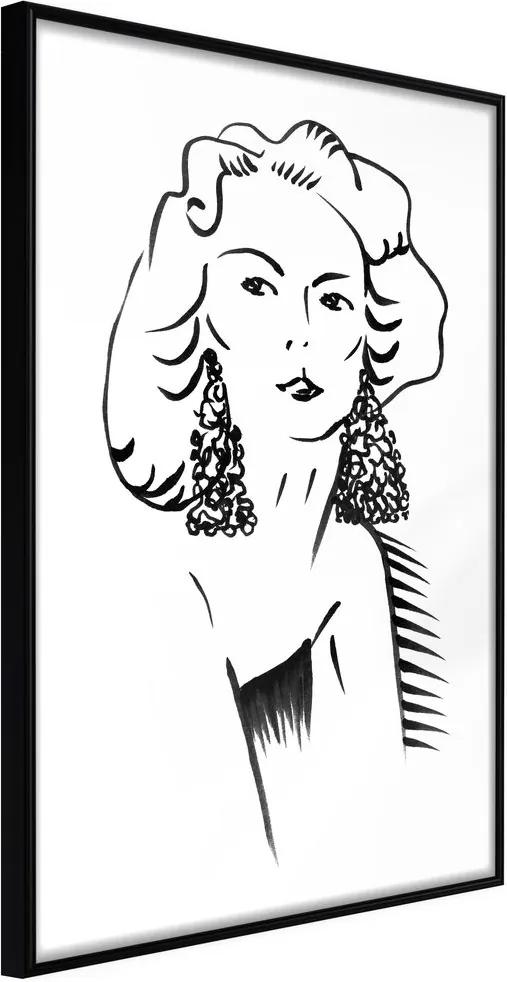 Plagát nádherný portrét ženy - Hypnotic Earrings