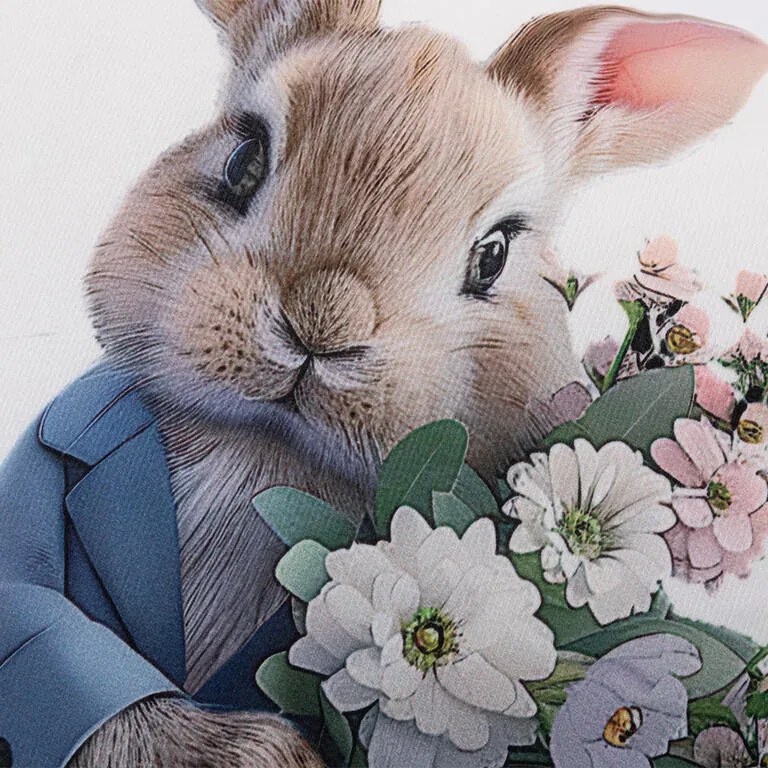 Sada 2 ks obliečok na vankúšiky ROZTOMILÉ ZAJÍČKY 40 x 40 cm