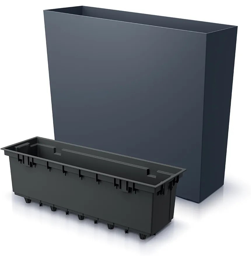 Vysoký kvetináč s vkladom CORBI mocca