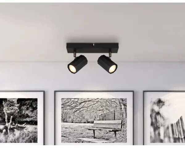 Globo 57918-2B - Bodové svietidlo JAMES 2xGU10/25W/230V čierna
