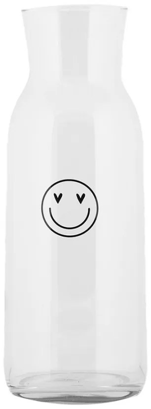 Sklenená karafa so smajlíkom Heart & Smile - Ø 9*25 cm / 1000 ml