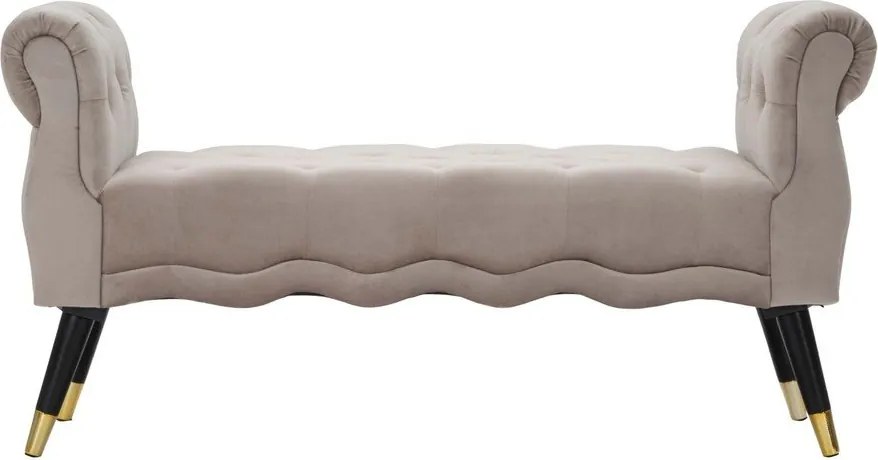 Taupe zamatová lavica Paris – Mauro Ferretti