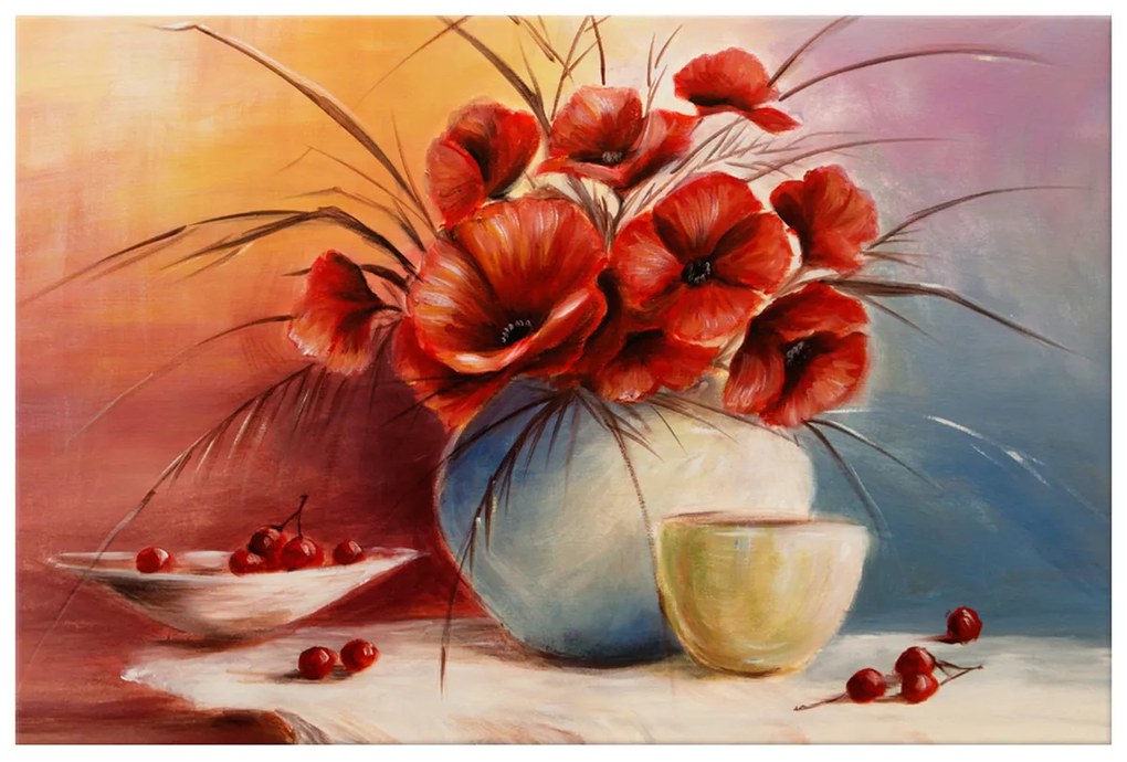 Gario Obraz na plátne Kompozícia Vlčí mak Rozmery: 100 x 40 cm