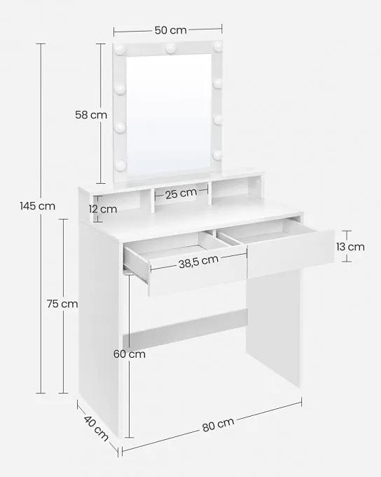 Toaletný stolík so zrkadlom RDT114W01