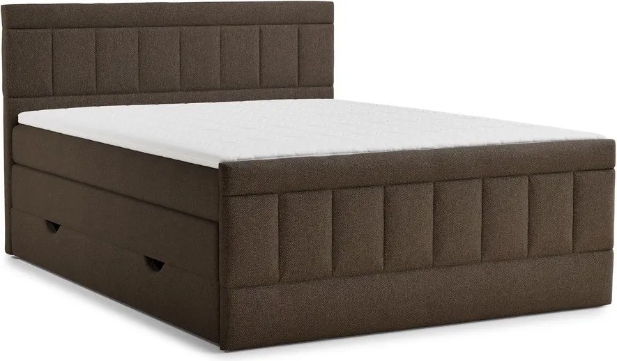 Hnedá boxspring posteľ s úložným priestorom 180x200 cm Caya – Maison de Rêve