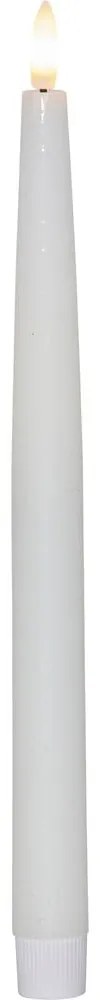 Súprava 4 bielych LED voskových sviečok Star Trading Flamme, výška 28,5 cm