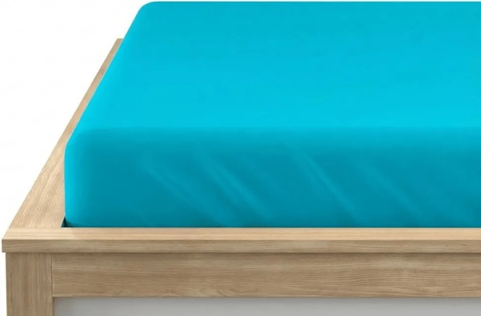 Jersey plachta s lycrou tyrkysová 180 x 200 cm