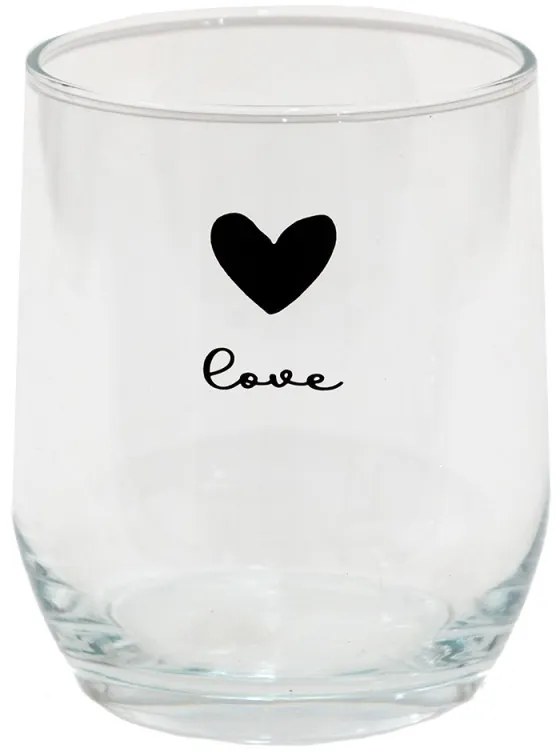 Pohárik so srdiečkom Love Birds - Ø 8*9 cm / 300 ml
