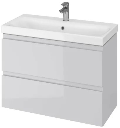 Cersanit Moduo Slim, umývadlová skrinka 80cm, šedá lesklá, S929-001