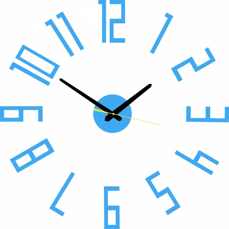 Nástenné hodiny Quartz, nalepovacie dekorácie, 3D zrkadlové nálepky Xmomo X0018-Wall clock HEU-