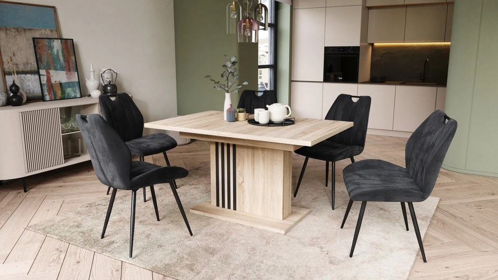 LEONEL Dub Sonoma – MODERNÝ ROZKLADACÍ STÔL AŽ DO 180 cm!