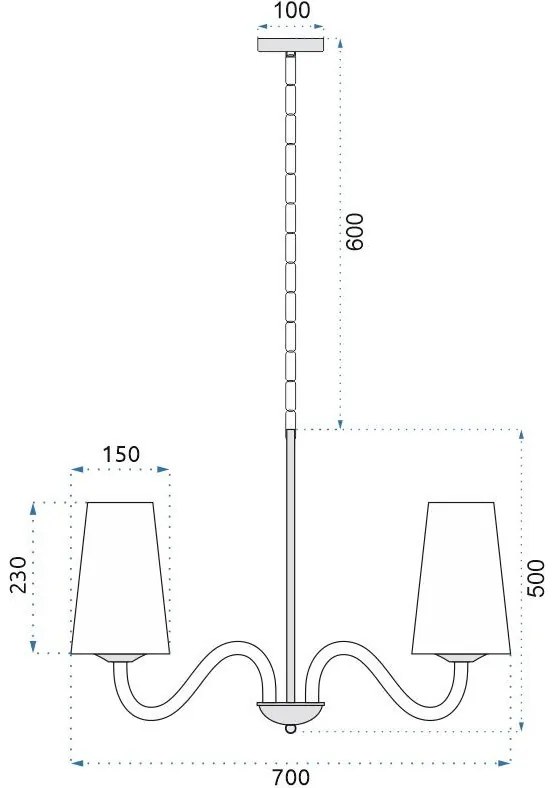 Toolight - Stropné svietidlo 6xE27 APP753-6, čierna-béžová, OSW-08491
